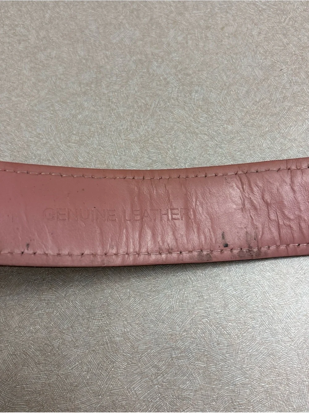 Druh Black / Pink Leather Belt Golf Silver Buckle Men's 34 Handmade In Thailand